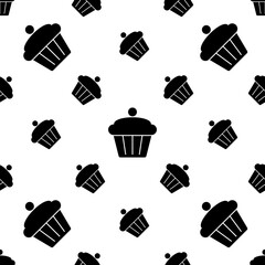 Wall Mural - Muffin Icon Seamless Pattern M_2304002