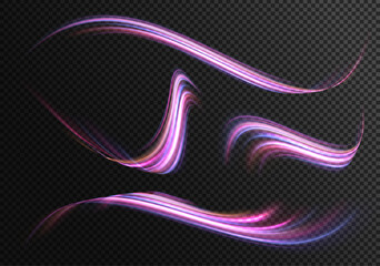 Poster - Illustration of light ray, stripe line with blue light, speed motion background. Panoramic high speed technology concept, light abstract background.	