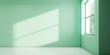 © meredith blaché  - Minimalistic light green wall in an empty room for presentation background. Elegant lighting with abstract shadows. - Generative AI