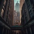 Wallstreet Finanzsektor Bankenviertel in New York, Tokio, Frankfurt, Hong Kong, kreiert durch generative KI