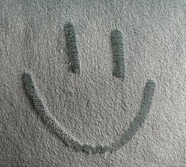 Wall Mural - Smiley face in soft fabric