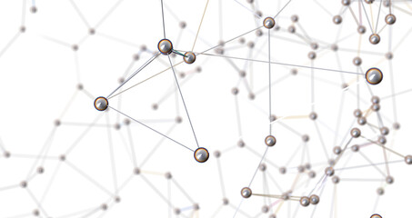 Motion of digital data flow. Communication and technology network concept with moving lines and dots PNG transparent