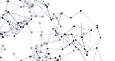 Futuristic geometric double data flow background with connecting dots and lines. Abstract digital  PNG transparent