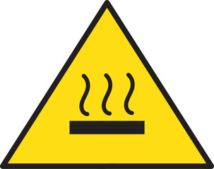 Poster - Hot surface industrial warning sign vector