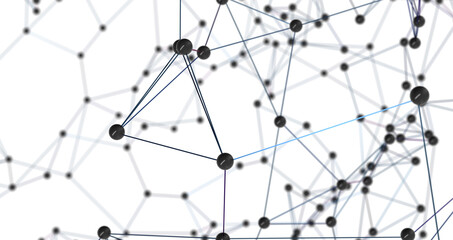 The structure of the network connection of points and lines. Data technology. PNG transparent