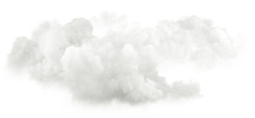 Wall Mural - Realistic white clouds isolated on transparent background 3d rendering png