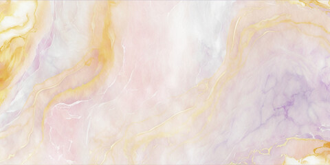 Soft pink ink and Gold marble ink alcohol , melt background.White stone texture with gray shadow. Generative Ai.