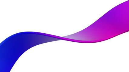 3d abstract purple ribbon element on transparent background, abstract 3d art wallpaper, 3d render illustration.