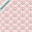 seamless pattern with flowers and strawberries