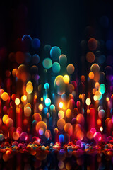 Abstract lights blur bokeh background. generative ai. Luxury colorful bokeh background