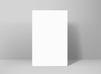 Aufkleber - White vertical business card template. 3d vector mockup for branding