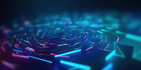 Wall Mural - modern digital abstract 3d background. copy space. based on generative ai