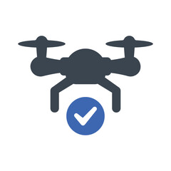 Wall Mural - Verified drone icon