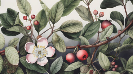 Canvas Print - plums on tree