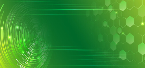 Wall Mural - green molecular background for the presentation of health, medical or technical topics. geometric ba
