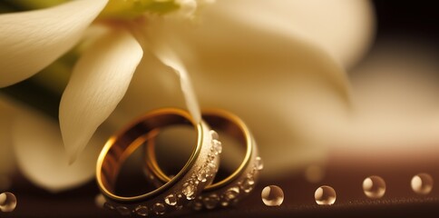 Wall Mural - no one in this macro closeup of a perfumed wedding. generative ai generative ai