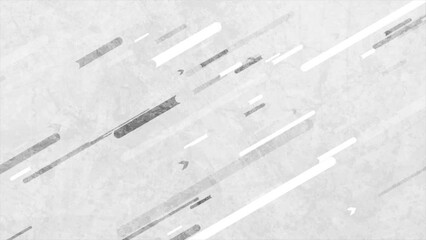 Wall Mural - White grey geometric abstract tech grunge background. Seamless looping motion design. Video animation Ultra HD 4K 3840x2160 Generative AI