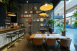 © rilueda - Modern new empty restaurant interior