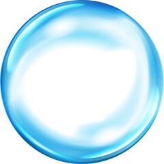 Wall Mural - Big light blue sphere with glares