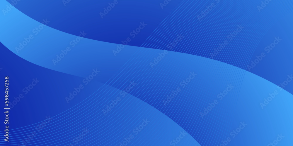 abstract blue wave gradient background with lines Stock Vector | Adobe ...