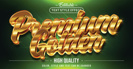 Aufkleber - Editable text style effect - Premium Golden text style theme.