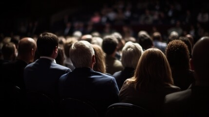 group of people attending a business conference or seminar,generative ai