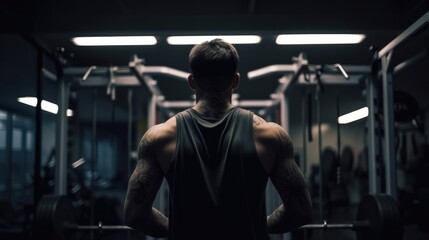 person working out in a gym with modern equipment, generative ai