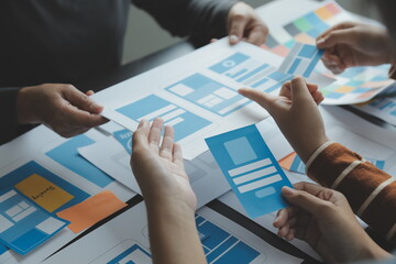 ux graphic designer creative sketch planning application process development prototype wireframe for