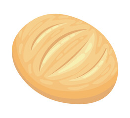 Sticker - bread bakery on white background Generative AI