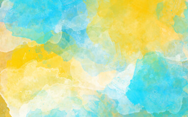 bright abstract watercolor drawing on a paper image and watercolor bleed and fringe with vibrant dis
