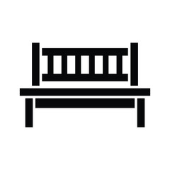 Wall Mural - bench icon vector design template in white background