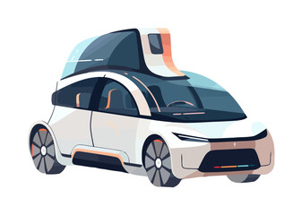 Sticker - Modern transportation vehicles with speed Generative AI