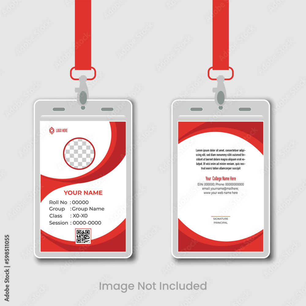professional corporate id card template, clean id card design with ...