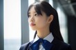 © LAYHONG - japanese high school student uniform beautiful girl smile and relax. Generative AI