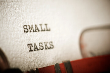 Small tasks text