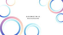 Abstract Geometric Background With Colored Gradient Circles