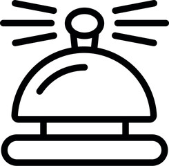 Canvas Print - Pet restaurant bell icon outline vector. Animal friend. Food pet
