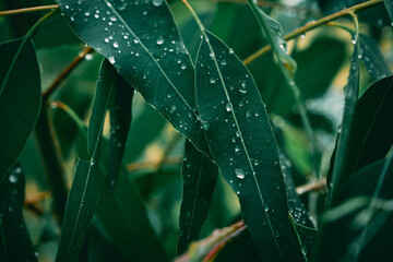 eucalyptus leaves. branch eucalyptus tree nature background