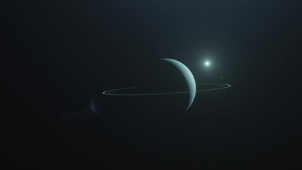 Wall Mural - Uranus Planet In The Outerspace. - pullback