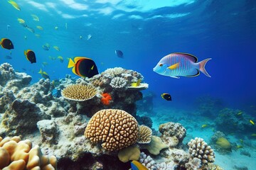  coral reef with fish -Ai