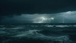 sea ocean water sky landscape storm Generative AI, Generativ, KI
