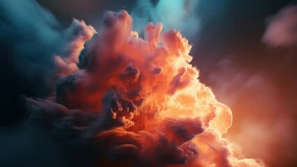 Wall Mural - space and glowing nebula background. motion. ai generated.