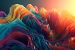 A colorful abstract design with a mix of warm and cool tones and hues inspired by the sunset, Generative AI