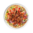 © Anastasiia - Doner Kebab On White Plate, Turkish Dish. On An Isolated Transparent Background, Png. Generative AI