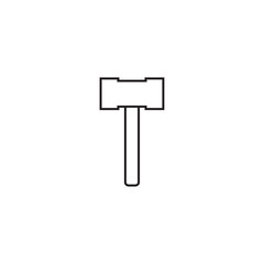 Wall Mural - Hammer line icon, logo vector