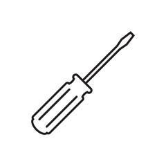 Wall Mural - Screwdriver line icon, logo vector