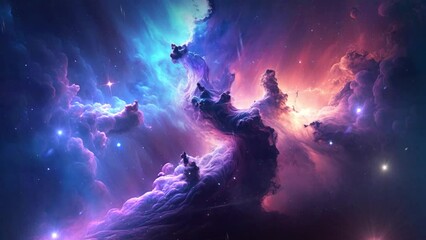 Wall Mural - Beautiful nebula in space - stars - galaxy - cosmos  - Concept Art 