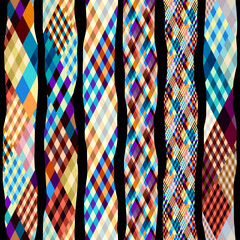 Aufkleber - Argyle seamless vector pattern background. Pattern of a rhombuses.
