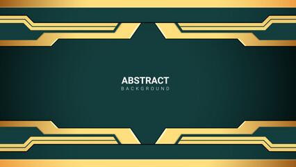 Abstract background with green and golden color