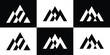 © Mas_W - set latter M logo design mountain abstract icon vector illustration